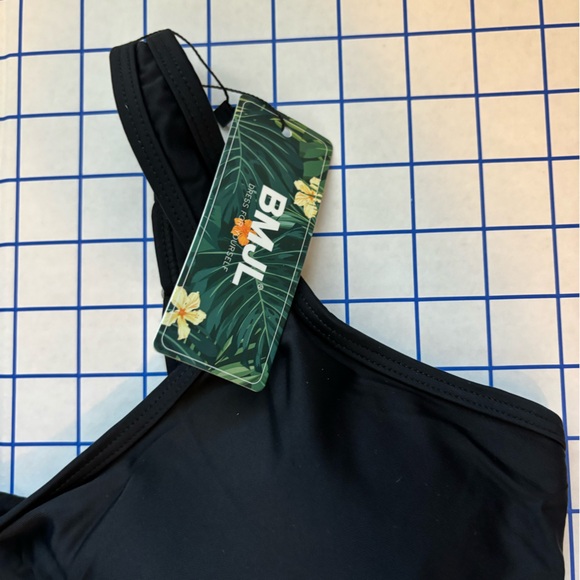 NWT BMJL Black Sporty High Waisted Bikini Two-Piece Cheeky High Cut Size L - Picture 8 of 12